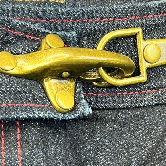 Ralph Lauren Skirt Jeans Co. Womens 10 Denim Gold Hardware Blue Wash Vintage - Picture 4 of 9